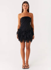 Arabian Nights Mini Dress - Black