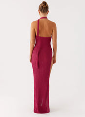 Carryn Knit Maxi Dress - Hot Pink