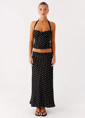 Breanne Top - Black Polka Dot