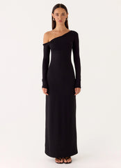 Jordana Twist Maxi Dress - Black