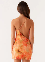 Bohemian Bliss Mesh Mini Dress - Sunset Kisses