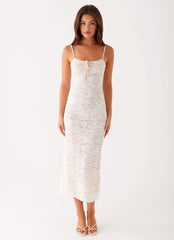 Postcards Lace Midi Dress - Ivory