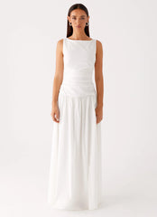 Carmel High Neck Maxi Dress - White