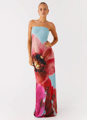 Amelle Maxi Dress - Turquoise Bloom
