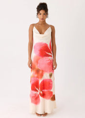 Samya Cowl Maxi Dress - Porcelain Rose