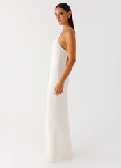 Raffa Pearl Maxi Dress - Ivory