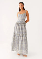 Hermie Midi Dress - Check