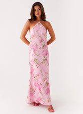 Pascal Maxi Dress - Pink Floral Print