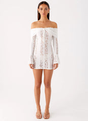 Syvanna Lace Mini Dress - White