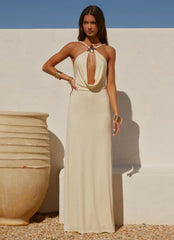 Mistlight Cowl Maxi Dress - Yellow