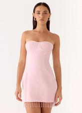 Arista Strapless Mini Dress - Pink