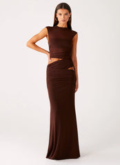 Briony Maxi Dress - Cool Chocolate