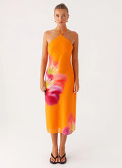 Kea Midi Dress - Orange Tropical