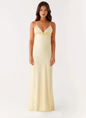 Elona Maxi Dress - Baby Yellow
