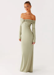 Marla Long Sleeve Maxi Dress - Sage