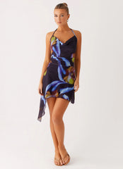 Algarve Mini Dress - Dark Floral