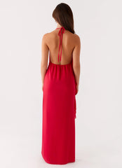Diedre Rose Strappy Maxi Dress - Raspberry
