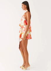 Diablo Backless Mini Dress - Mimosa Blossom