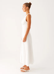 Tamsin Linen Maxi Dress - White