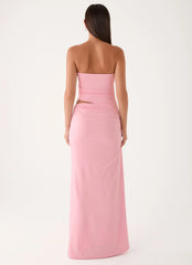 Carella Strapless Maxi Dress - Pink