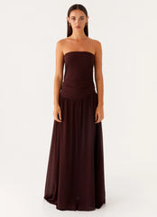 Covia Strapless Maxi Dress - Dark Chocolate