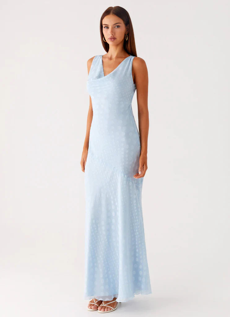 Sundance Chiffon Maxi Dress - Blue