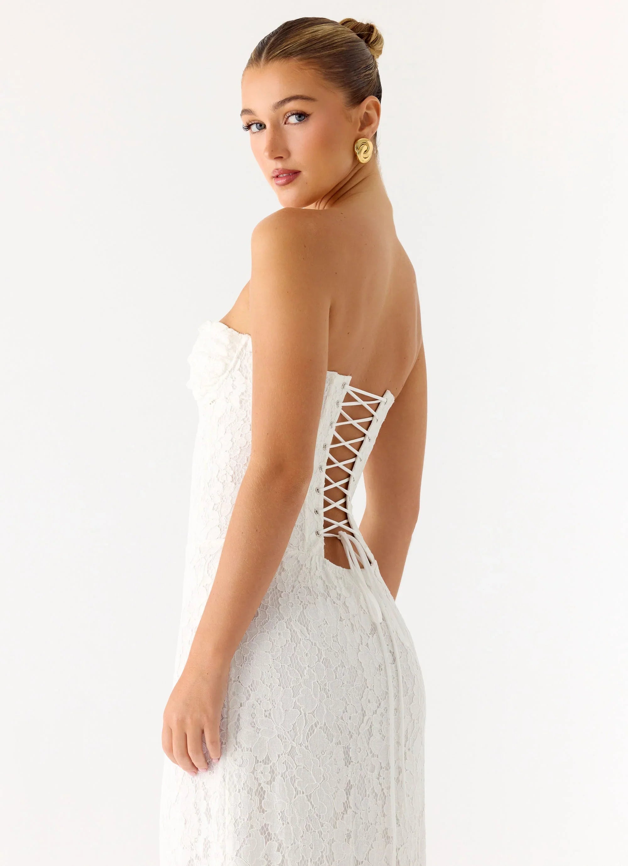 Already Know Lace Maxi Dress - White