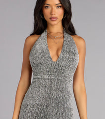 Afterglow Sparkle Halter Jumpsuit