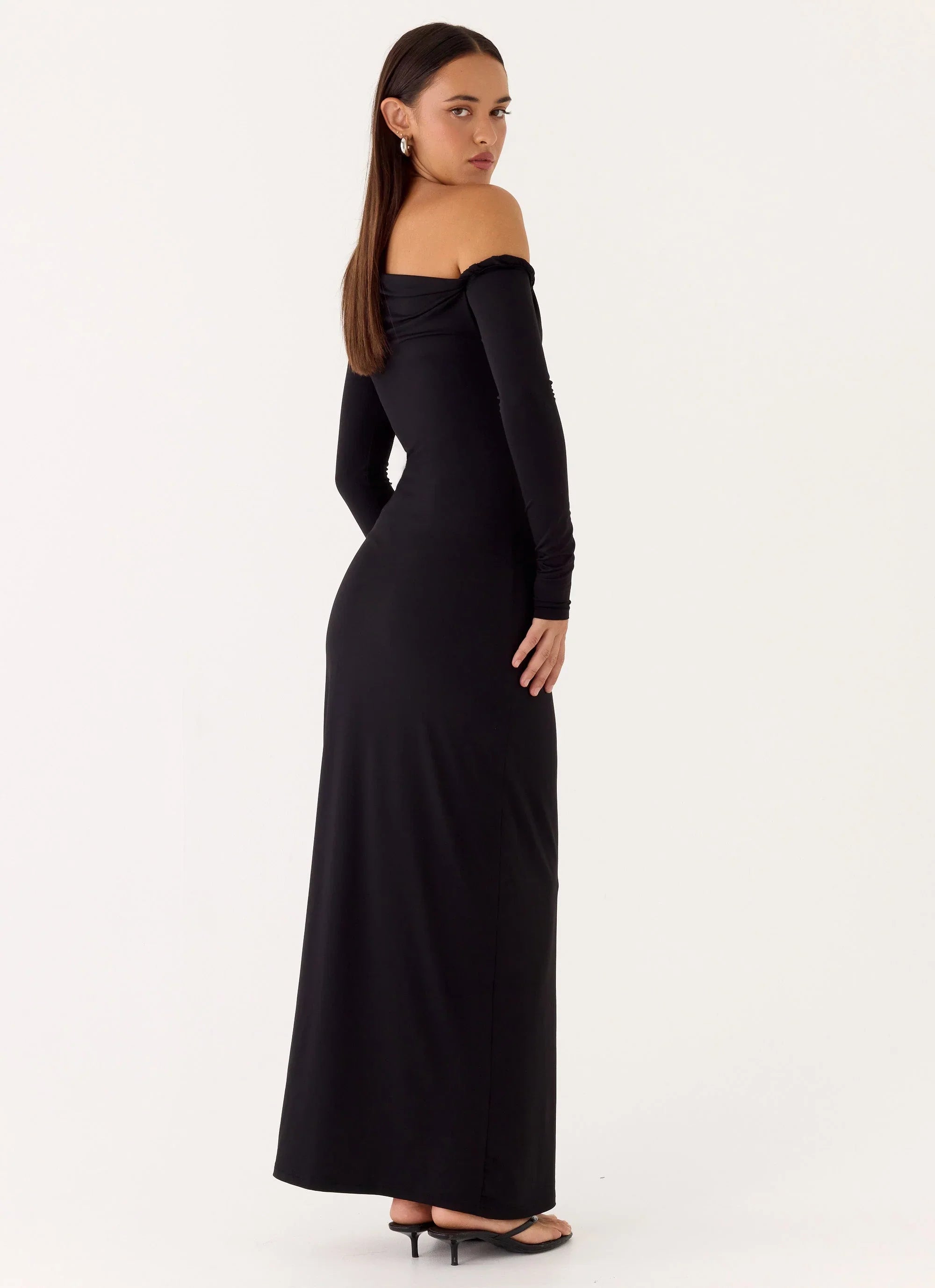 Jordana Twist Maxi Dress - Black