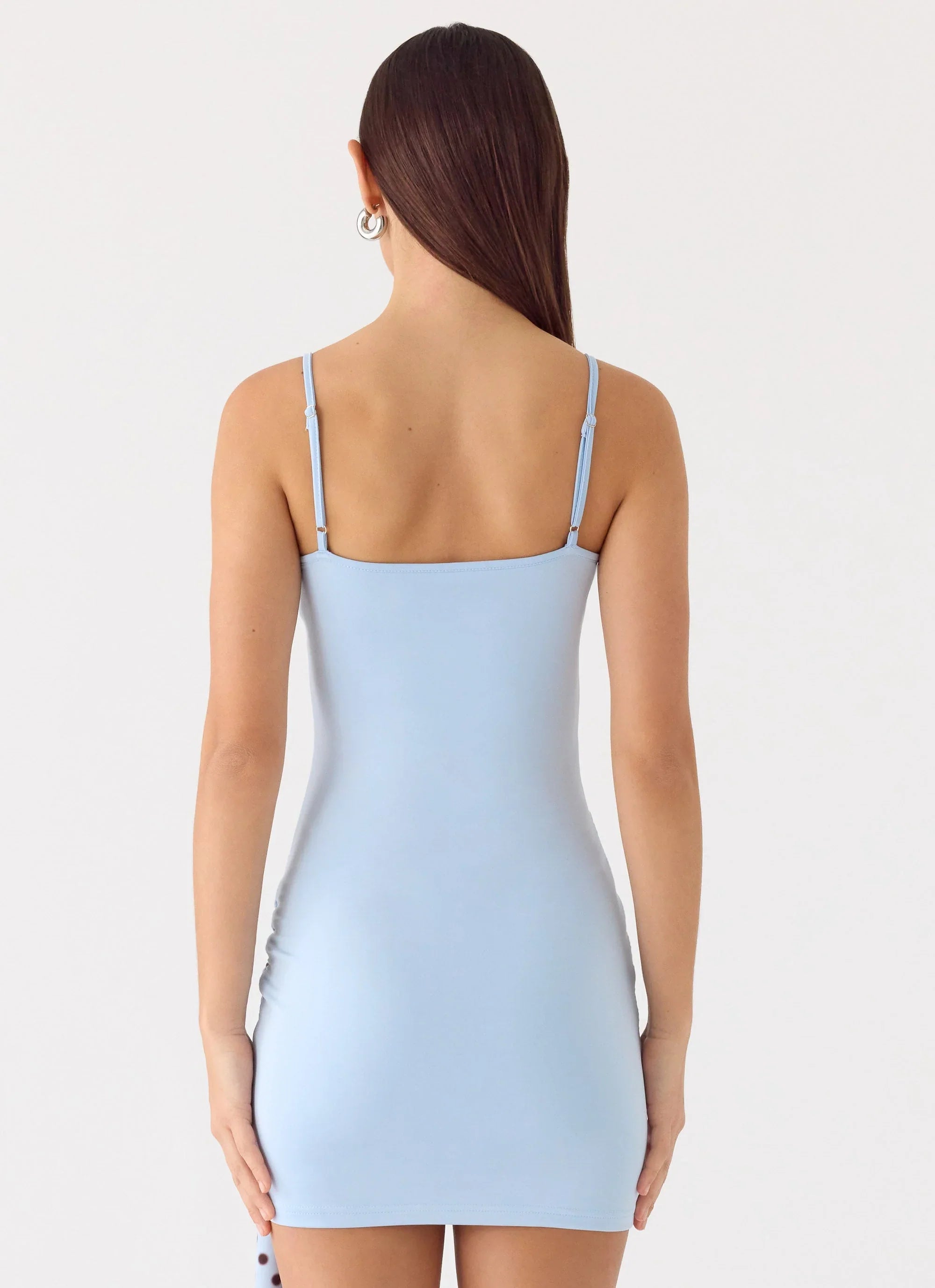 Hypnosis Mini Dress - Blue Mocha Dot
