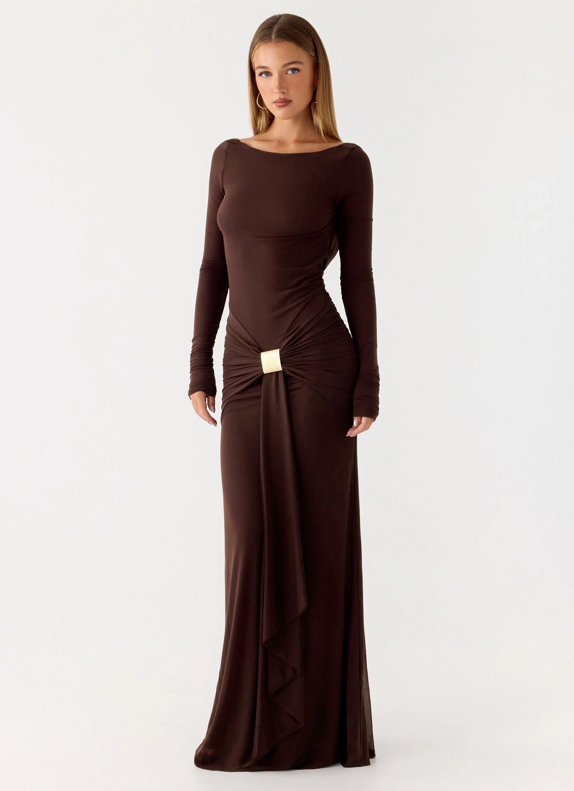 Dray Maxi Dress - Chocolate