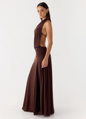 All This Aura Maxi Dress - Chocolate