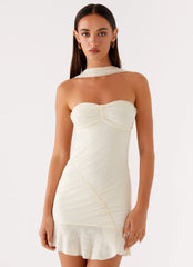Pari Open Back Mini Dress - Ivory