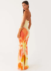 Iroha Strapless Maxi Dress - Mimosa Blossom