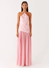 Janelle Beaded Maxi Dress - Pink