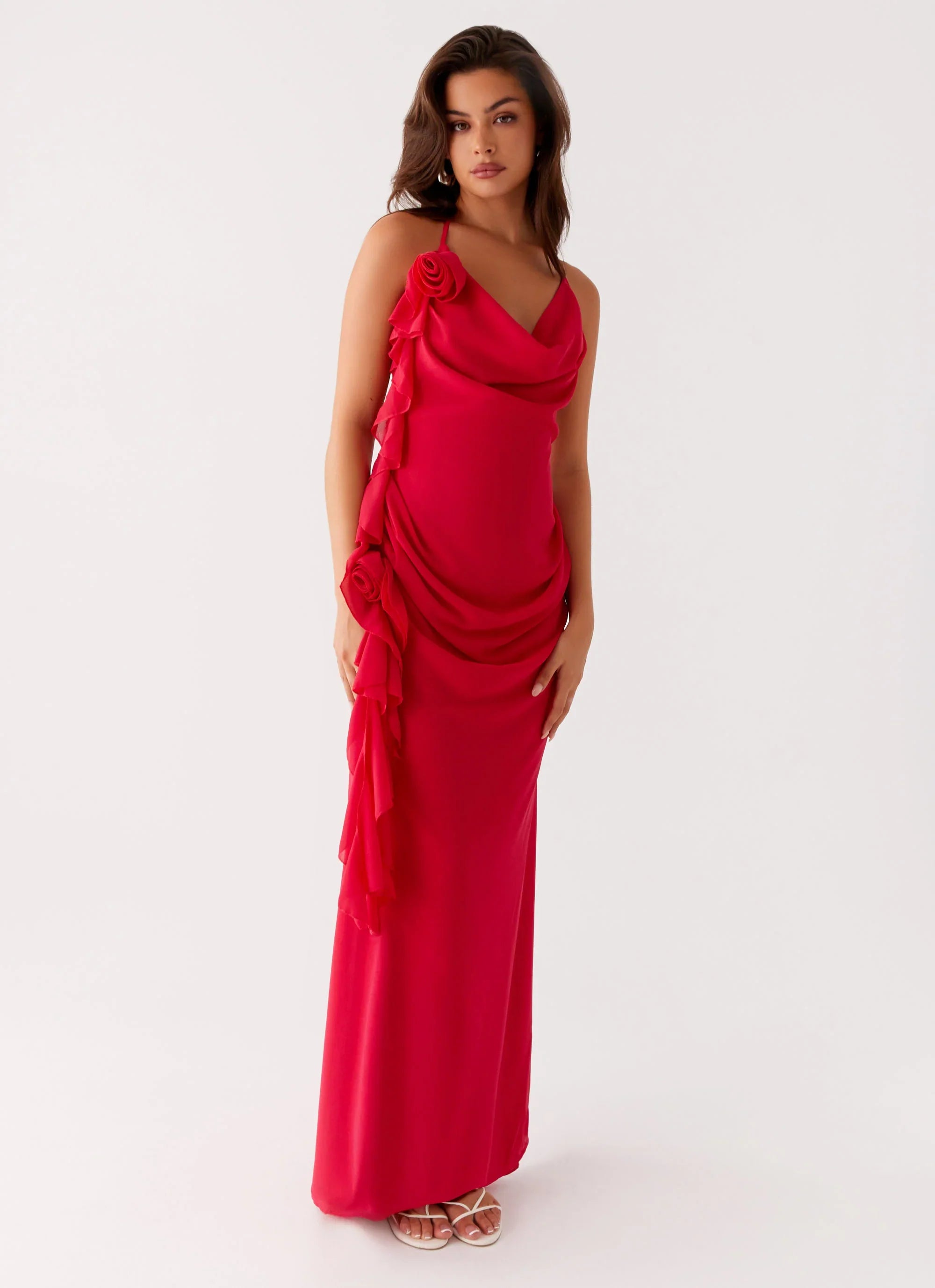Diedre Rose Strappy Maxi Dress - Raspberry