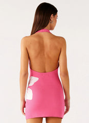 Aloha Knit Mini Dress - Pink