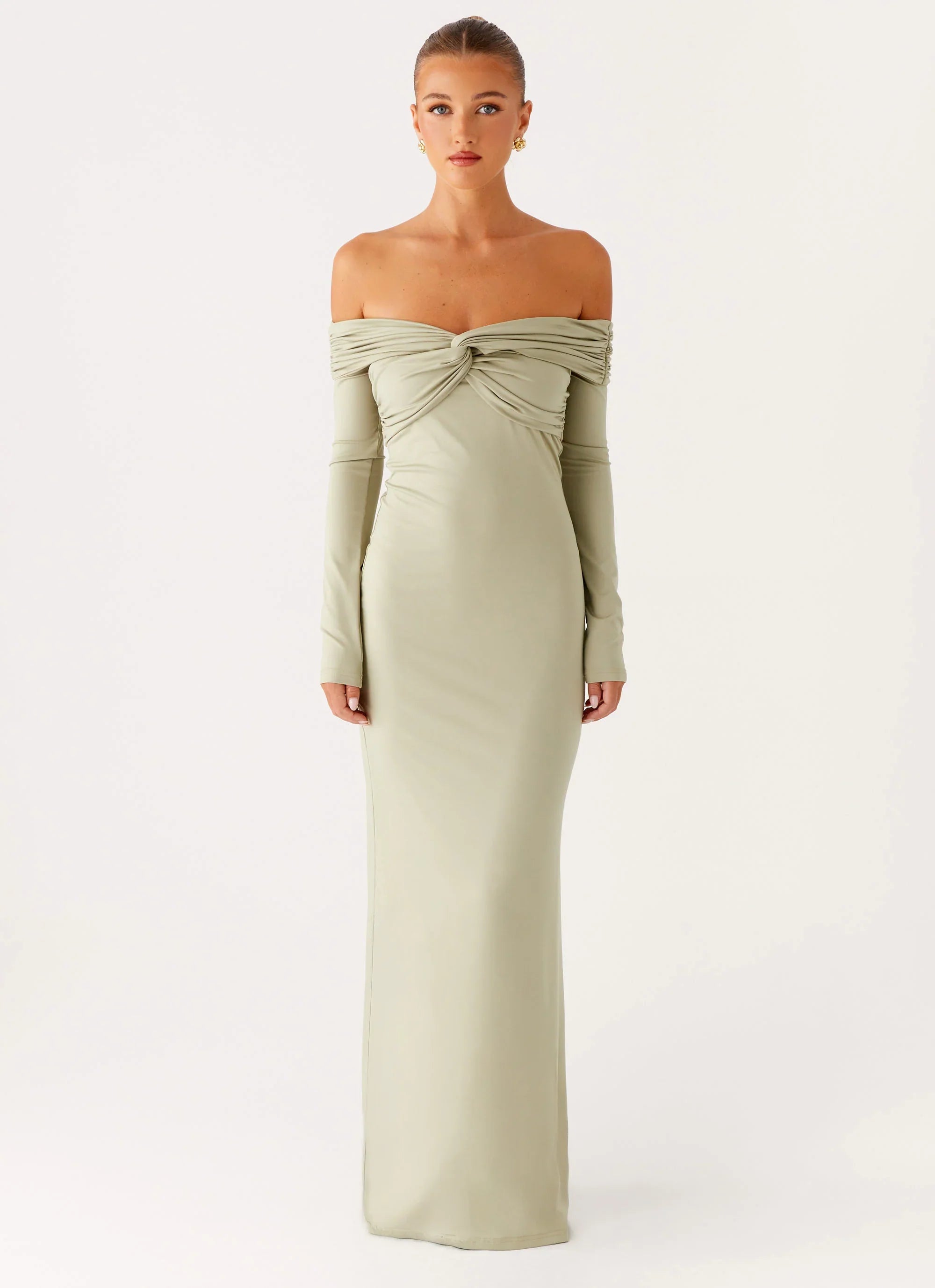 Marla Long Sleeve Maxi Dress - Sage