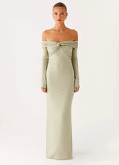 Marla Long Sleeve Maxi Dress - Sage