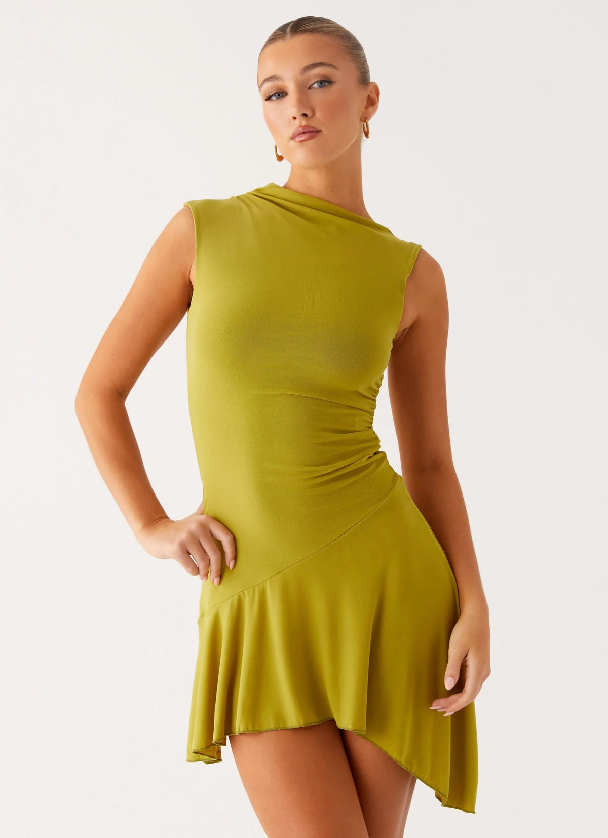 Lanai Mesh Mini Dress - Lime