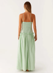 Jacinda Drop Waist Maxi Dress - Sage