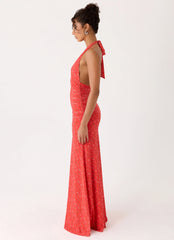 Esme Maxi Dress - Magenta Red Rose