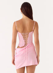 Kalila Corset Mini Dress - Pink