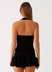 Vegas Nights Low Rise Skort - Black