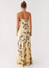 Alisa Strapless Maxi Dress - Buttercream Bliss