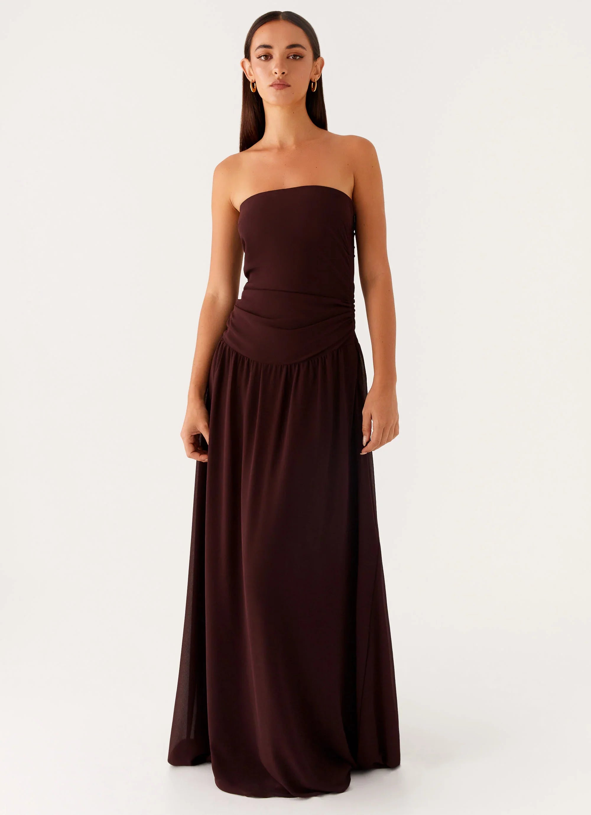 Covia Strapless Maxi Dress - Dark Chocolate