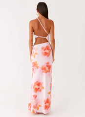 Riano Cut Out Maxi Dress - Blushing Blossom