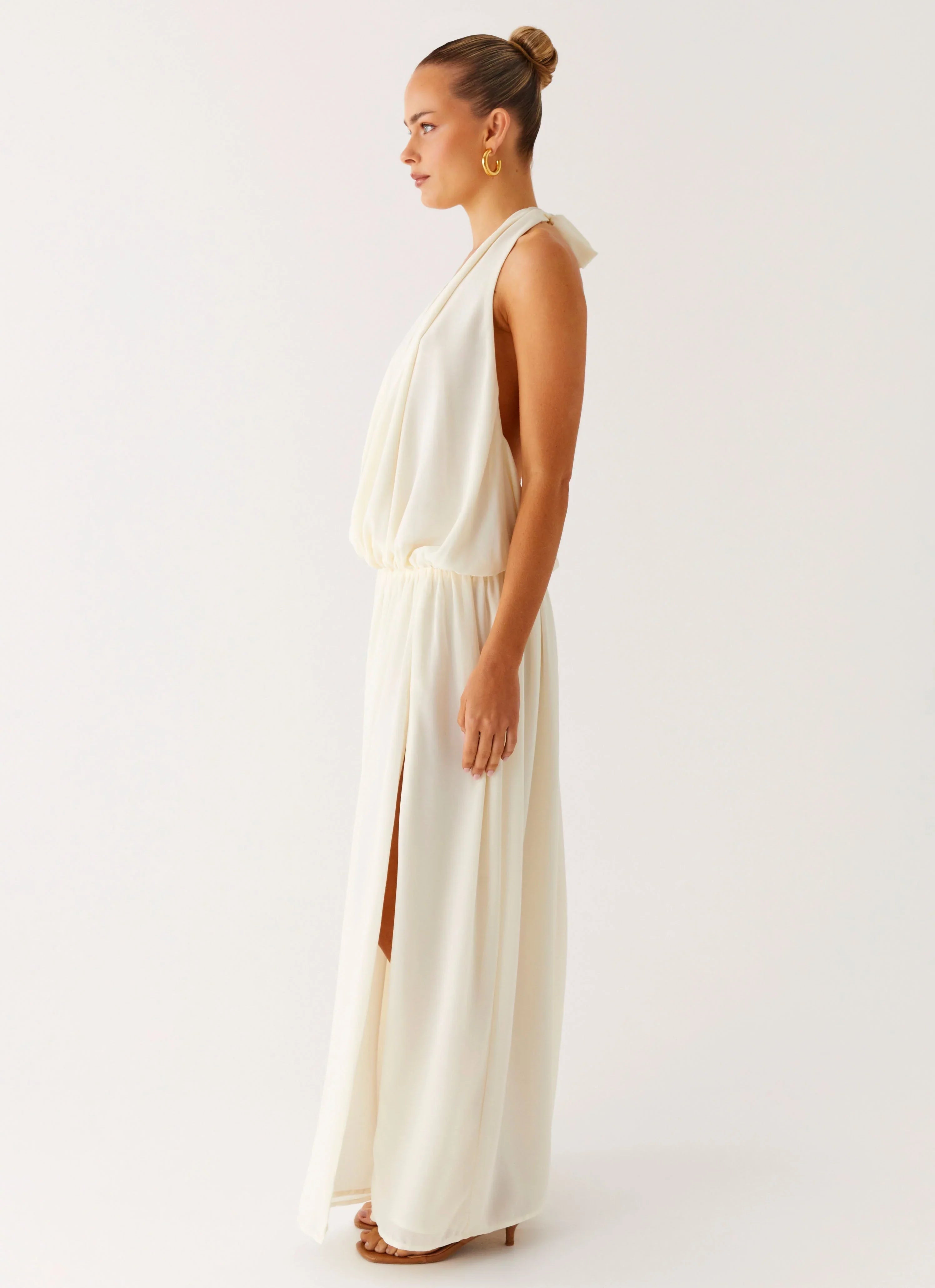 Narlah Halter Maxi Dress - Ivory