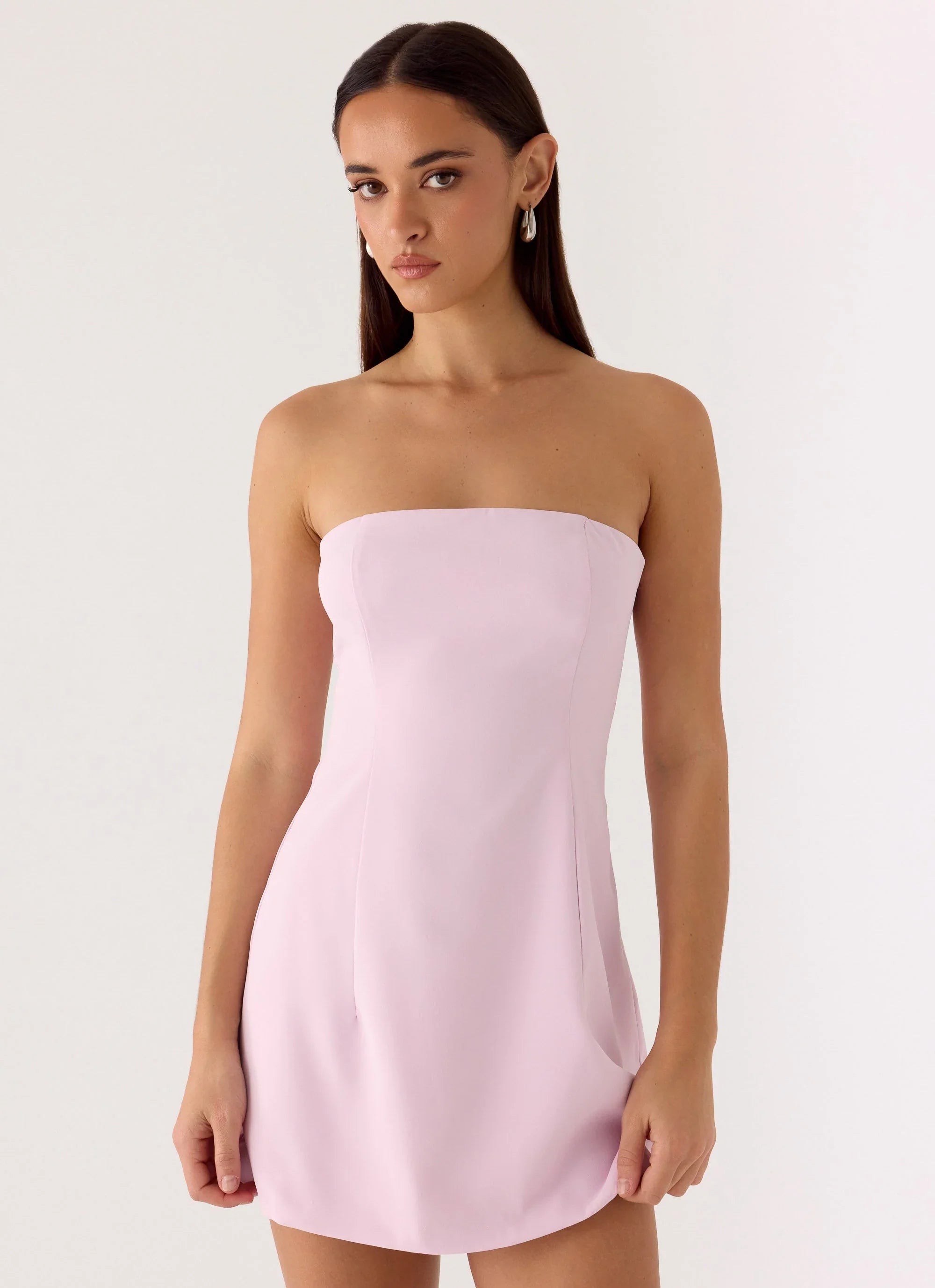 Della Strapless Mini Dress - Pink