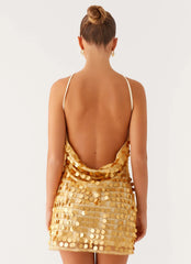 Xander Sequin Mini Dress - Gold
